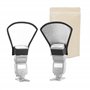 RV Réflecteur pour Flash Cobra Argent et Blanc Recto-Verso Compatible Toutes Marques Nikon Canon YONGNUO Sony PENTAX Olympus VIV