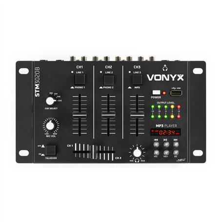 Vonyx STM-3020B Table de mixage 6 canaux – Port USB