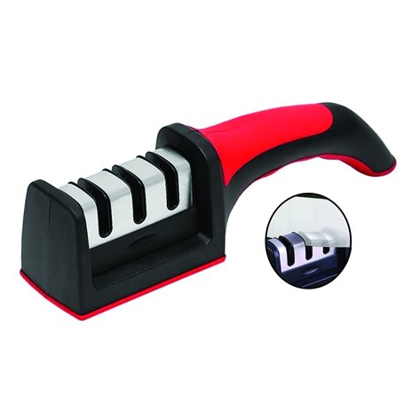 PARENCE - Aiguiseur à 3 phases Easy Sharp - pour couteaux de cuisine - résultat professionnel/design ergonomique - pierre cérami