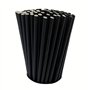 PARENCE - Lot de 25 Pailles en Carton Noir - Élégance et Respect de l'Environnement - Recyclable - 14 CM
