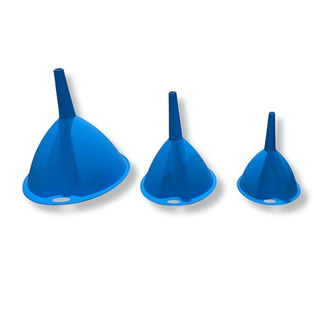 PARENCE.- Lot de 3 Entonnoirs en Plastique de Qualité Alimentaire - Différentes Tailles pour Cuisine