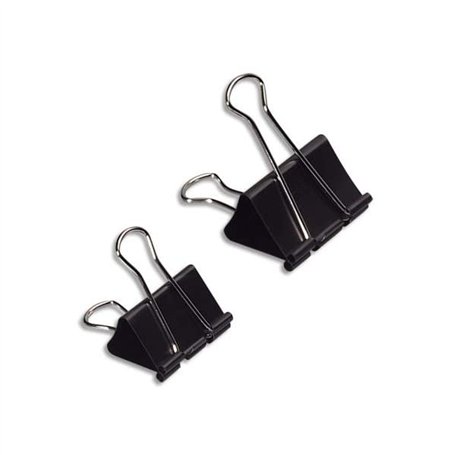 WONDAY Boîte de 12 pinces double clip largeur 41 mm capacité 20 mm