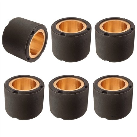 (6x) GALET DE VARIATEUR 15x12MM SCOOTER BOOSTER BWS NITRO AEROX OVETTO STUNT NEOS MOTO MOBYLETTE TENDEUR ROULEAU (4.0g)
