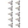 cyclingcolors 10x taquet aluminium étagère pour crémaillère support fixation attache armoire meuble