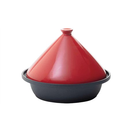 WEB2O Tajine Induction et Vitro-céramique INOX (Rouge)