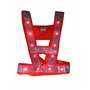 LEDWARNING Gilet Baudrier Orange PRO de Sécurité Fluo à 24 Leds rouges DELUXE Vendeur et stock en FRANCE
