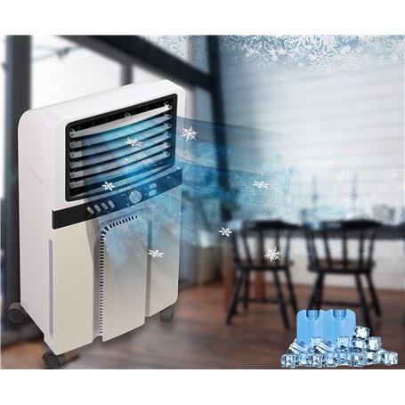 BREAKLING Rafraichisseur d'air humidificateur assainisseur d'air 3-en-1 - Repousse les moustiques et rafraichit efficacement la