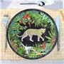 Les Jardins de la Comtesse - Grande Assiette Plate en Mélamine Pure - Jungle - Ø 28 cm - Noir/Vert - Service de Table de la Coll
