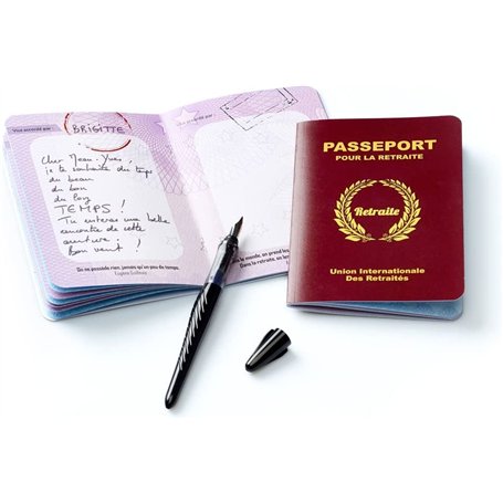 Cadeau Retraite Collègue Femme Homme - Passeport pour la Retraite - Carte départ en retraite - Décoration Anniversaire Pot de Dé