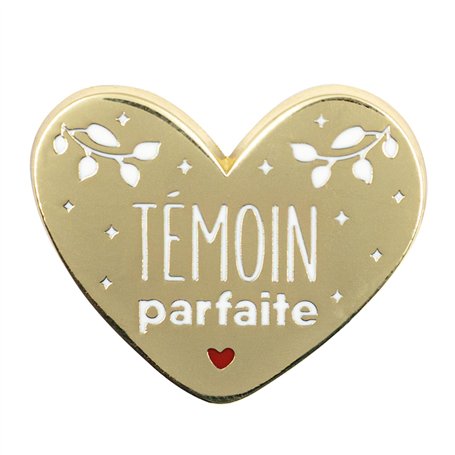 Manahia Pin's émaillé Cadeau Témoin - Témoin Parfaite - Avec Cartonnette Kraft - Bijoux - Annonce Mariage - Demande Future Témoi