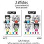 Affichesstore 30175 - Kit 2 Affiches Soldes L29,7 H42 cm - Recto Verso Différents (Dernière Démarque) - Carton 350g. - Qualité I