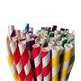 maynowax Lot 720 Pailles 100% biodégradables en papier kraft Colorés À Rayures pour toute les Fêtes