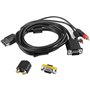 Link-e : Cable VGA haute definition compatible avec la console SEGA Dreamcast (audio/video, adaptateur RCA et VGA, PAL et NTSC..