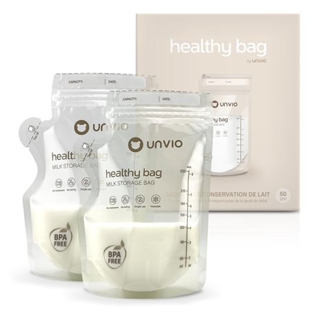 Lot de 50 Sachets conservation lait maternel 250 ml healthy bag – Pour Congélation