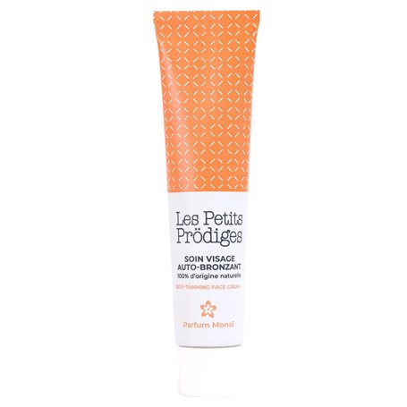 LES PETITS PRODIGES Auto bronzant Soin Visage Hydratant - Hâle Progressif et Durable sans Soleil - Senteur Monoï 100% d'Origine
