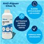 Algicide Anti-Algues Choc Piscine 1L | Rattrapage Eau Verte & Eaux Troubles | Double Action Préventive & Curative | Stop Algues 