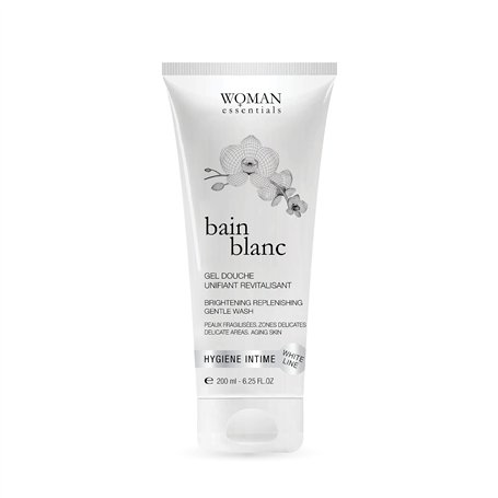 BAIN BLANC 200ml – Gel Douche Intime & Corps Revitalisant et Perfecteur | Acide Hyaluronique | Peaux Fragiles