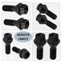 AERZETIX - C66672 - Lot de 2 boulons de Roue M12x1.5 mm - Compatible avec 4022 221 21R, 4022 260 88R, 7703 003 008, 8200 294 820