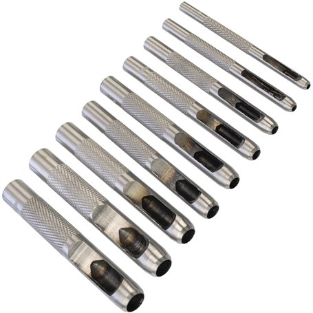 AERZETIX - C76308 - Ensemble de 9 outils de poinçonnage Ø2.5