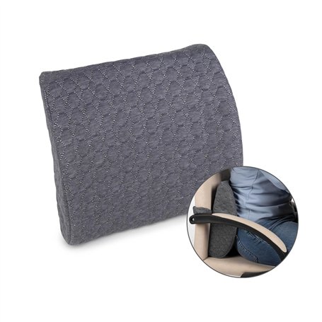 Vitapur Coussin lombaire ergonomique - Soutien dorsal en mousse à mémoire de forme pour chaise de bureau