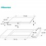 Hisense HI8421BSC Plaque de cuisson à induction Noir 80 cm