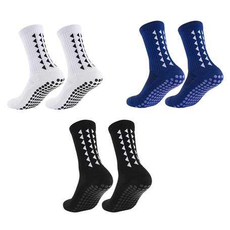 VVQWCY Lot de 3 paires de chaussettes de football antidérapantes pour homme et femme pour football
