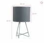 Pauleen 480.00 48000 Shiny Star Max. 20W luminaire à Poser E14 Lampe de Chevet Grise 230V métal/Tissu sans Ampoule, Gris