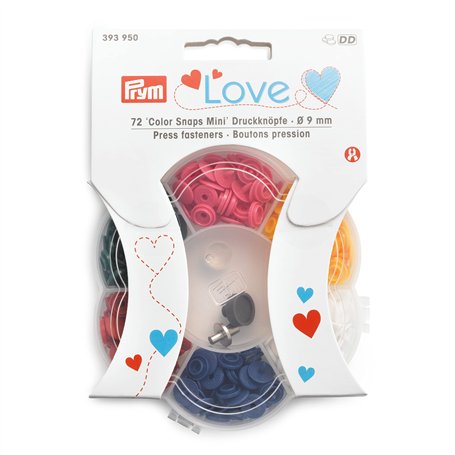 Prym Love Snaps Mini boîte 6 couleurs + kit d'outils 72 pièces