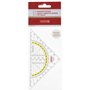 Brunnen 104975401 Équerre de géométrie incassable pour l'école et le bureau Transparent 16 cm