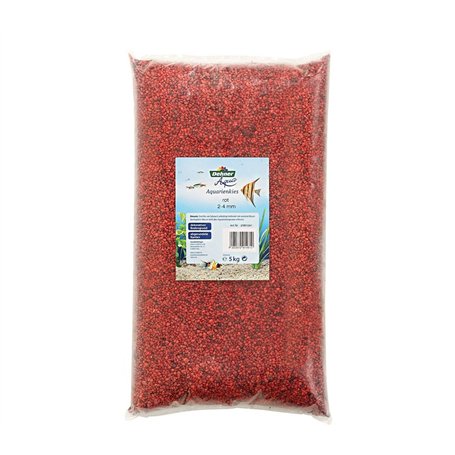 Dehner Aqua Gravier pour Aquarium - Rouge - 2 à 4 mm - 5 kg