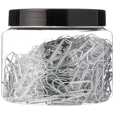 Wedo 90115040054 Lot de 400 trombones en métal galvanisé brillant 26 mm dans une boîte pratique