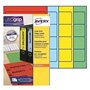 Avery - Pochette de 80 Étiquettes Autocollantes Assorties pour dos de Classeur