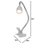 BRILLIANT lamp Anthony LED lampe à pince titane | 1x LED 2,4 W intégrée, (200lm, 3000K) | Échelle A ++ à E | Avec interrupteur à