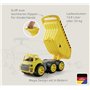 BIG Power Worker Mega Kipper (65 cm) Camion Benne XXL avec Grande Benne basculante (Espace pour Une Charge de 12,8 l) et 6 pneus