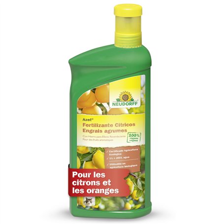 Neudorff Azet Engrais Agrumes – Engrais liquide 100% vegan qui favorise la floraison