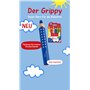 FABER-CASTELL 181780 - Taille-crayon Grippy avec protection de coupe, bleu, taille-crayon enfant