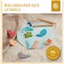 Bieco Jeu de pêche aimanté en Bois à partir de 2 Ans - Jouet en Bois de 24 cm de diamètre - Jouet pour Enfants à partir de 2 Ans
