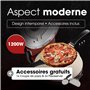 Clatronic® four à pizza | 350°C p. pizza italienne en pierre à la maison |électrique | aussi pour pizzas surgelées | pizza en mo