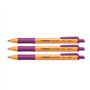 STABILO Lot de 3 Stylos à bille rétractable Pointball pointe moyenne lilas