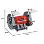 Einhell Touret à meuler TC-BG 150 (puissance de 150 W, pour les petites et grandes réparations) Livré avec meule de dégrossissag