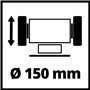 Einhell Touret à meuler TC-BG 150 B (350 W max, meule de Ø 150 mm,) Livré avec accessoires