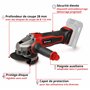 Einhell Meuleuse d'angle Ø115mm sans fil TE-AG 18/115-2 Li Solo Power X-Change (18 V, profondeur de coupe de 28 mm) Livré sans B