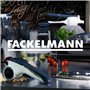 Fackelmann 27902 Coupe frite Manuel avec récipient et Brosse de Nettoyage, Coupe légumes, Coupe frite, ustensile de Cuisine, Pla