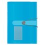 Herlitz 11277944 Classeur à soufflets en polypropylène à 12 compartiments Bleu transparent