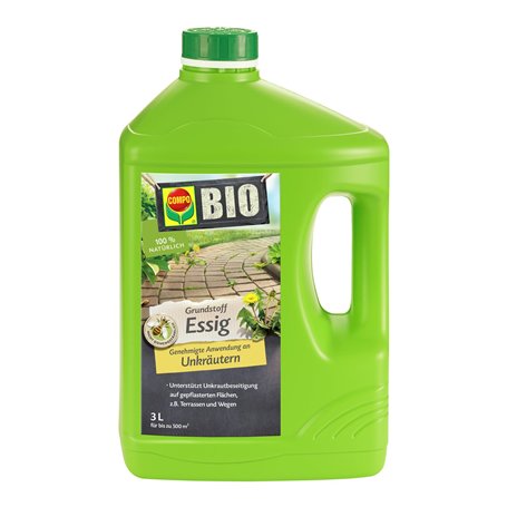 COMPO Vinaigre bio - Pour éliminer les mauvaises herbes - 100% naturel - 3 l pour 500 m² - Jaune