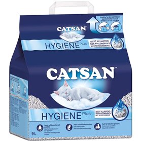 Catsan Hygiene Plus - Litière Hygiénique Blanche avec Protection Minérale Extra - 1 x 9 L