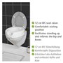 WENKO Réhausseur pour abattant WC Secura - 150 kg capacité de charge, Plastique, 41.5 x 17 x 44 cm, Blanc