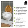 WENKO Réhausseur pour abattant WC Secura - 150 kg capacité de charge, Plastique, 41.5 x 17 x 44 cm, Blanc