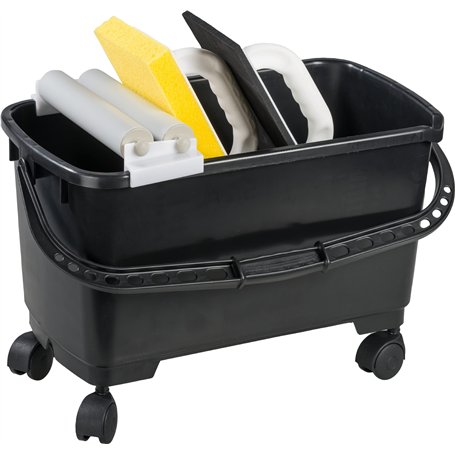 kwb Kit de lavage professionnel pour carreleurs 3 pièces - seau de lavage de 24 l avec double rouleau presseur
