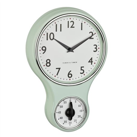 TFA Dostmann Horloge Murale analogique rétro avec minuteur